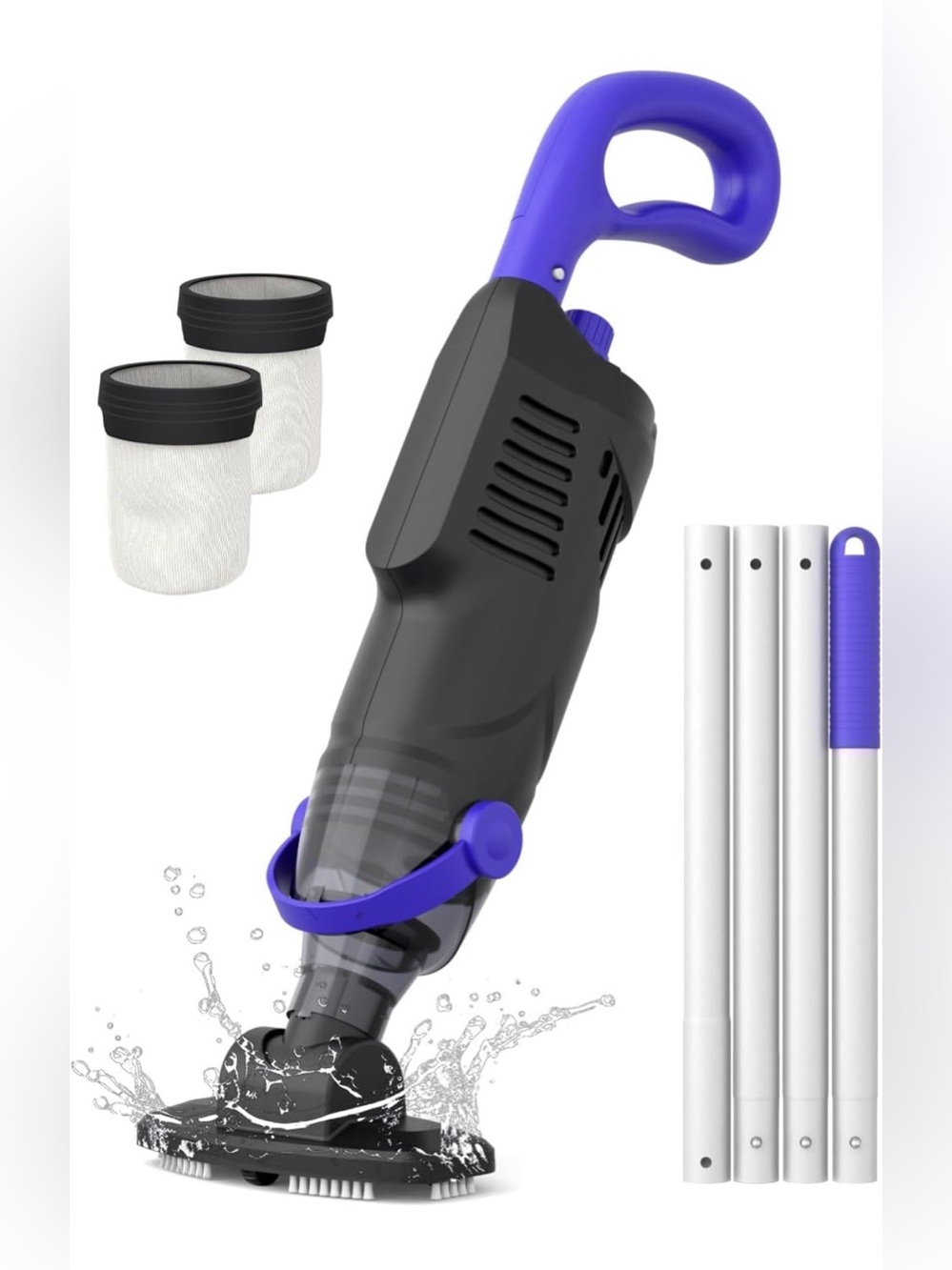 Pool Vacuum 60W Motor, 18 GPM Strong Suction